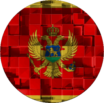 Rond Monténégro Europe Drapeaux 