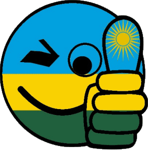 Smiley - OK Ruanda Afrika Fahnen 
