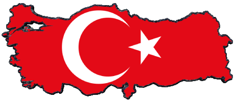 Mapa Turquía Asia Banderas 