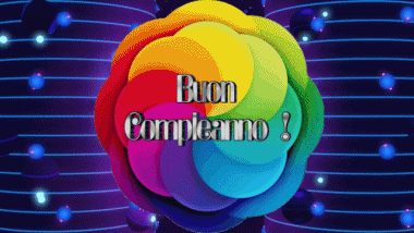 003 Animated Background Astratto - Geometrico Buon Compleanno Italian Messages 