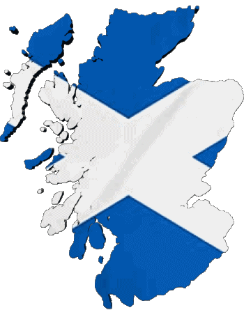 Map Scotland Europe Flags 