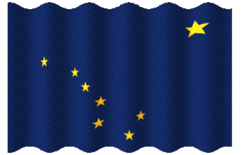 Waving Alaska U.S.A - States America Flags 