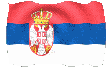 Waving Serbia Europe Flags 