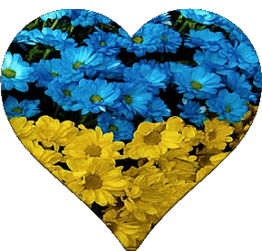 Cuore Ucraina Europa Bandiere 