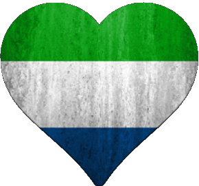 Herz Sierra Leone Afrika Fahnen 