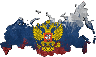 Mapa Rusia Europa Banderas 