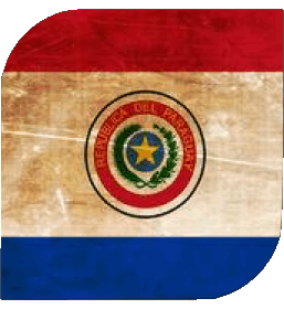 Carré Paraguay Amériques Drapeaux 