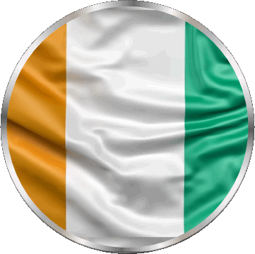 Rond Côte d Ivoire Afrique Drapeaux 