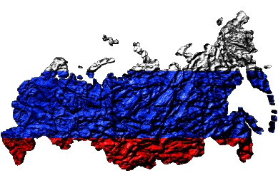 Map Russia Europe Flags 