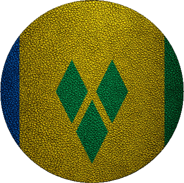 Runde St. Vincent und die Grenadinen Amerika Fahnen 