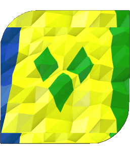 Carré Saint Vincent et les Grenadines Amériques Drapeaux 