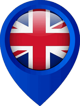 Location Pin UK Europe Flags 