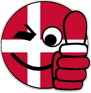 Smiley-01 Denmark Europe Flags 