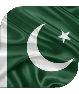 Carré Pakistan Asie Drapeaux 