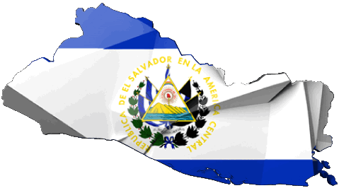 Mapa El Salvador América Banderas 