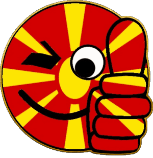 Smiley - OK Macédoine Europe Drapeaux 