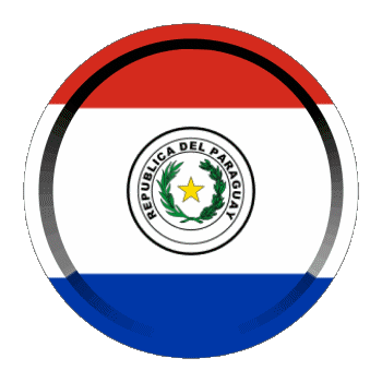 Rund - Ringe Paraguay Amerika Fahnen 