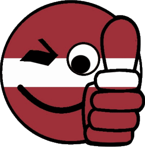 Smiley - OK Lettland Europa Fahnen 