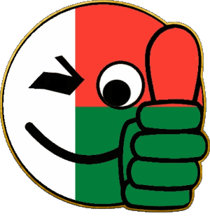 Smiley - OK Madagascar Africa Flags 