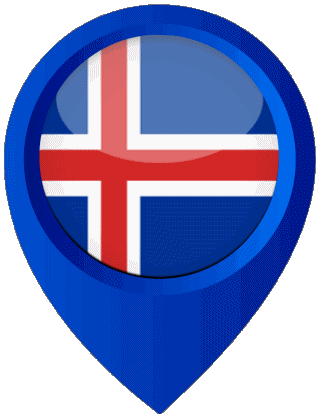 Epingle de Localisation Islande Europe Drapeaux 