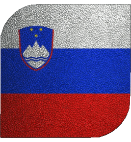 Quadrato Slovenia Europa Bandiere 