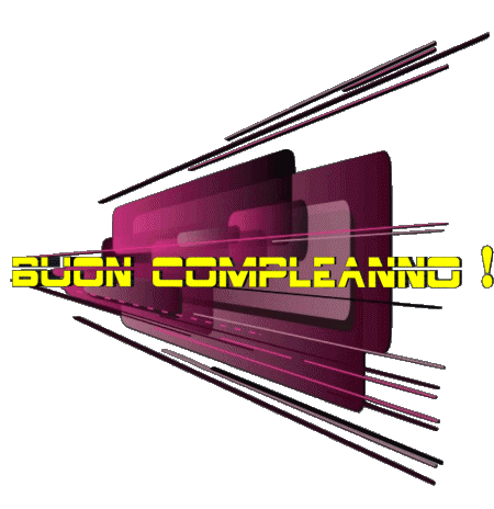 020 Sfondo trasparente Astratto - Geometrico Buon Compleanno Italiano Messagi 