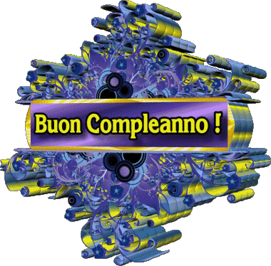 009 Fondo transparente Floreale Buon Compleanno Italiano Mensajes 