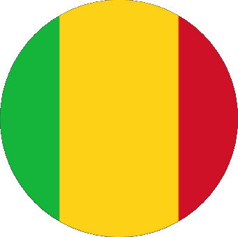 Tondo Mali Africa Bandiere 