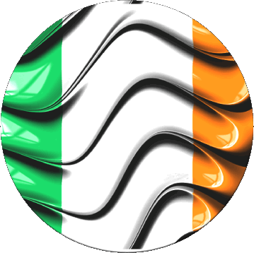 Round Ireland Europe Flags 