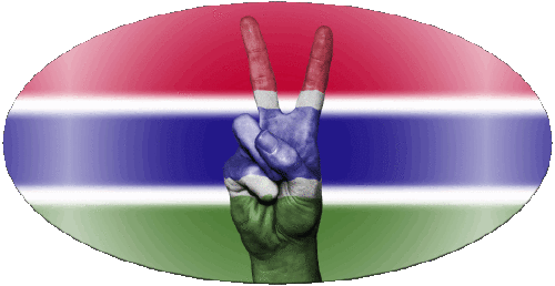 Oval 01 Gambia África Banderas 