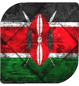 Carré Kenya Afrique Drapeaux 