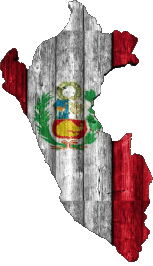 Map Peru America Flags 