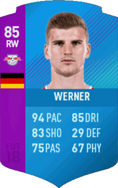 Timo Werner Deutschland F I F A - Karten Spieler Videospiele Multimedia 