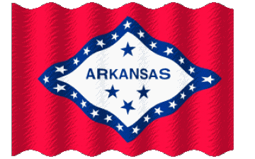 Welligkeit Arkansas U.S.A - States Amerika Fahnen 