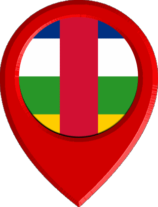 Standort-Pin Centrafrique Afrika Fahnen 