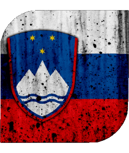 Quadrato Slovenia Europa Bandiere 