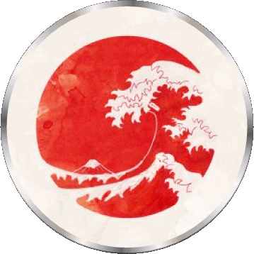 Runde Japan Asien Fahnen 