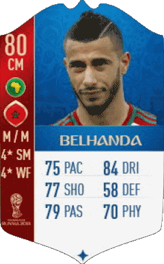 Younès Belhanda Marokko F I F A - Karten Spieler Videospiele Multimedia 