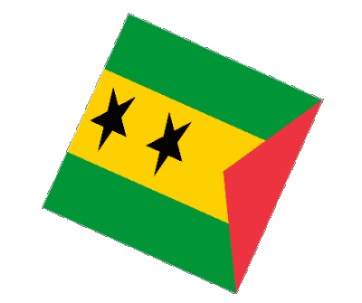 Kugel - Würfel São Tomé und Príncipe Afrika Fahnen 