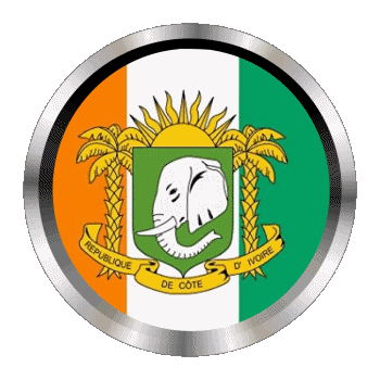 Round - Rings Ivory Coast Africa Flags 