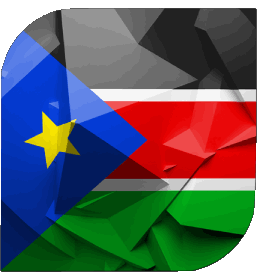 Square South Sudan Africa Flags 