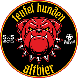 Teufel Hunden Altbier-Teufel Hunden Altbier 5X5 Brewing CO USA Bier Getränke 