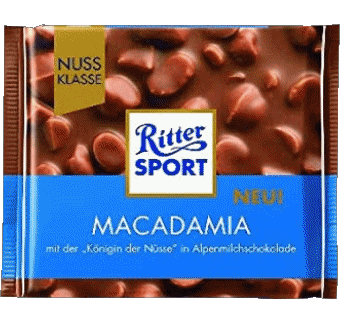 Macadamia-Macadamia Ritter Sport Chocolates Comida 