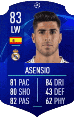 Marco Asensio Willemsen Espagne F I F A - Joueurs Cartes Jeux Vidéo Multi Média 