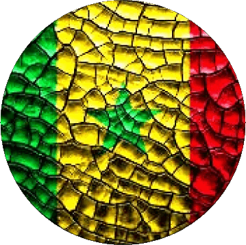 Runde Senegal Afrika Fahnen 