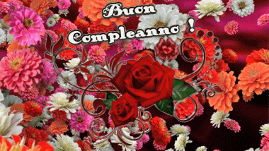 004 Animated Background Floreale Buon Compleanno Italian Messages 