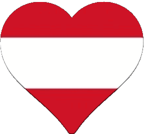 Herz Österreich Europa Fahnen 