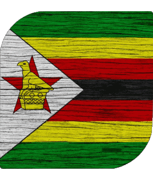 Square Zimbabwe Africa Flags 