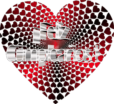 005 Corazón Feliz Cumpleaños Spagnolo Messagi 