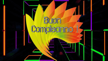001 Animated Background Astratto - Geometrico Buon Compleanno Italian Messages 